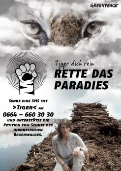 Print-Anzeige  # 350420 für Greenpeace Plakat-Wettbewerb 2014: Sujet für Plakat Kampagne zum Schutz des Sumatra Tigers Wettbewerb