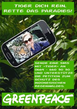 Print-Anzeige  # 350603 für Greenpeace Plakat-Wettbewerb 2014: Sujet für Plakat Kampagne zum Schutz des Sumatra Tigers Wettbewerb