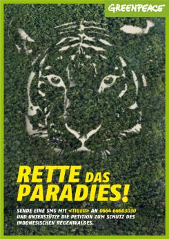 Print-Anzeige  # 350718 für Greenpeace Plakat-Wettbewerb 2014: Sujet für Plakat Kampagne zum Schutz des Sumatra Tigers Wettbewerb