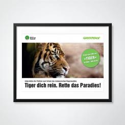 Print-Anzeige  # 350726 für Greenpeace Plakat-Wettbewerb 2014: Sujet für Plakat Kampagne zum Schutz des Sumatra Tigers Wettbewerb