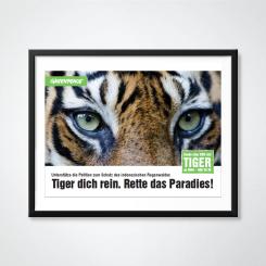 Print-Anzeige  # 350797 für Greenpeace Plakat-Wettbewerb 2014: Sujet für Plakat Kampagne zum Schutz des Sumatra Tigers Wettbewerb