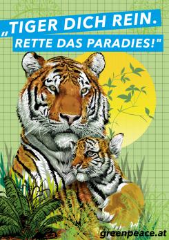Print ad # 340224 for Greenpeace Poster contest 2014: Campaign for the protection of the Sumatra Tiger contest