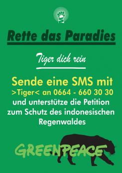 Print ad # 350835 for Greenpeace Poster contest 2014: Campaign for the protection of the Sumatra Tiger contest
