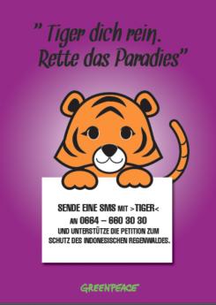 Print-Anzeige  # 349179 für Greenpeace Plakat-Wettbewerb 2014: Sujet für Plakat Kampagne zum Schutz des Sumatra Tigers Wettbewerb