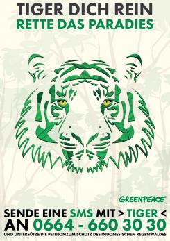Print-Anzeige  # 350617 für Greenpeace Plakat-Wettbewerb 2014: Sujet für Plakat Kampagne zum Schutz des Sumatra Tigers Wettbewerb
