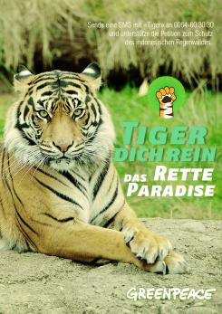 Print-Anzeige  # 348146 für Greenpeace Plakat-Wettbewerb 2014: Sujet für Plakat Kampagne zum Schutz des Sumatra Tigers Wettbewerb