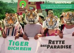 Print-Anzeige  # 350480 für Greenpeace Plakat-Wettbewerb 2014: Sujet für Plakat Kampagne zum Schutz des Sumatra Tigers Wettbewerb