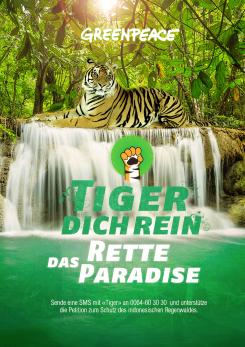 Print-Anzeige  # 348002 für Greenpeace Plakat-Wettbewerb 2014: Sujet für Plakat Kampagne zum Schutz des Sumatra Tigers Wettbewerb