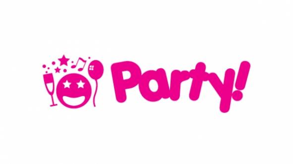 Party in het logo winkel 