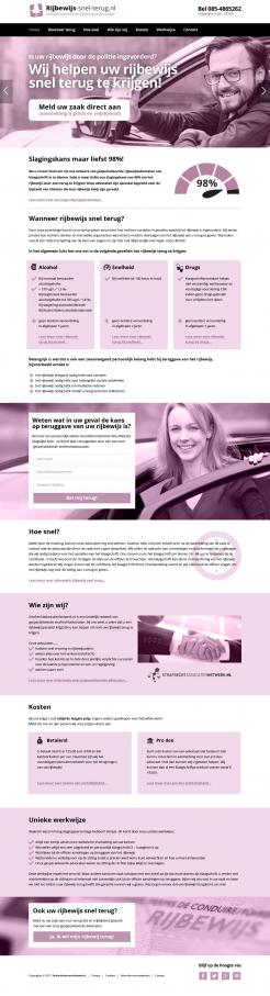 Website design # 760117 voor Nieuwe homepage voor rijbewijs-snel-terug.nl wedstrijd