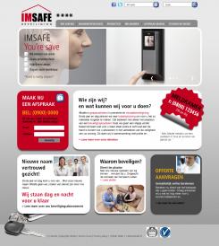 Website design # 74502 voor Website design voor Imsafe (woonhuis) beveiliging wedstrijd