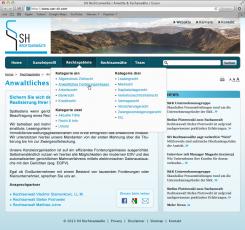 Website Design   # 177519 für Vladimir Stamenkovic, (Mit-) Inhaber der Kanzlei SH Rechtsanwälte Wettbewerb