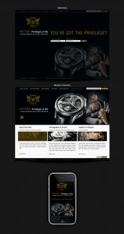 Website design # 4302 voor Webdesign & slogan voor nieuw internationaal ultra chique merk. wedstrijd
