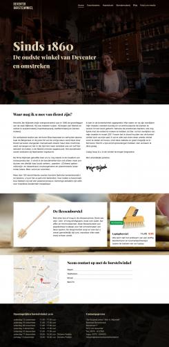 Website design # 664801 voor Deventer Borstelwinkel anno 1860 wedstrijd